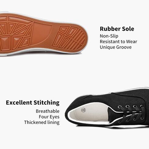 yageyan Men’s Low Top Canvas Walking Shoes Lace-up Fashion Sneakers Casual in Saudi Arabia