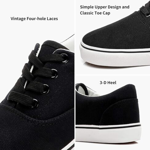 yageyan Men’s Low Top Canvas Walking Shoes Lace-up Fashion Sneakers Casual in Saudi Arabia