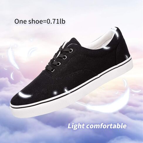 yageyan Men’s Low Top Canvas Walking Shoes Lace-up Fashion Sneakers Casual in Saudi Arabia