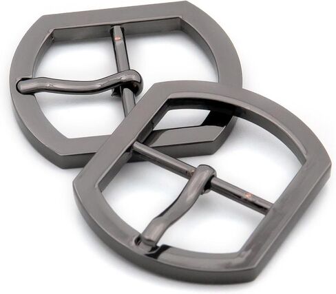 Loosco Oval Belt Buckle 10 PCS Center Bar Single Prong Belt Purse Making Accessories (Gunmetal) in Saudi Arabia
