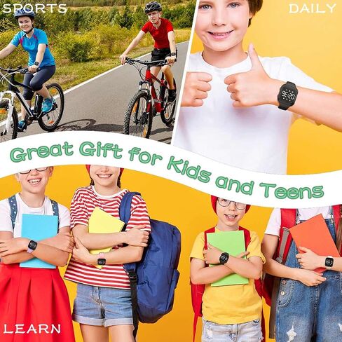 LED Kids Multifunction Steps Counting Watch, Digital Watch, Non-Bluetooth Pedometer Watch, Stopwatch, Alarm Clock, Calories for Women Children Girls Boys in Kuwait