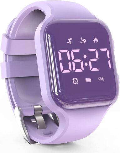 ساعة LED متعددة الوظائف للأطفال، ساعة رقمية، ساعة عداد الخطى غير بلوتوث، ساعة إيقاف، ساعة منبه، السعرات الحرارية للنساء والأطفال والبنات والأولاد in Kuwait