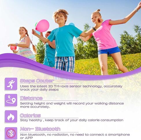 ساعة LED متعددة الوظائف للأطفال، ساعة رقمية، ساعة عداد الخطى غير بلوتوث، ساعة إيقاف، ساعة منبه، السعرات الحرارية للنساء والأطفال والبنات والأولاد in Kuwait