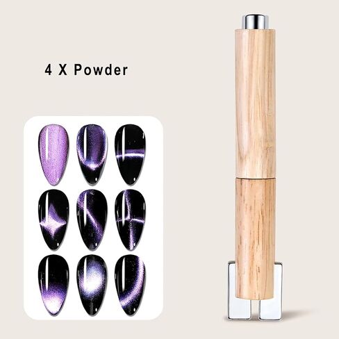 1Pc 4 IN 1 Cat Eye Magnet for Nails, Cat Eye nail Magnetic Wand, Cat Eye Gel Nail Polish Magnet, Manicure Design Tools DIY Salon Accessories in Saudi Arabia