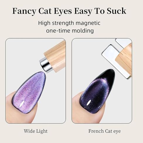 1Pc 4 IN 1 Cat Eye Magnet for Nails, Cat Eye nail Magnetic Wand, Cat Eye Gel Nail Polish Magnet, Manicure Design Tools DIY Salon Accessories in Saudi Arabia