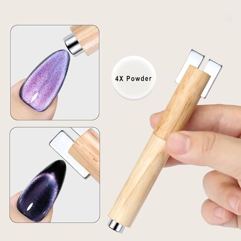 1Pc 4 IN 1 Cat Eye Magnet for Nails, Cat Eye nail Magnetic Wand, Cat Eye Gel Nail Polish Magnet, Manicure Design Tools DIY Salon Accessories in Saudi Arabia
