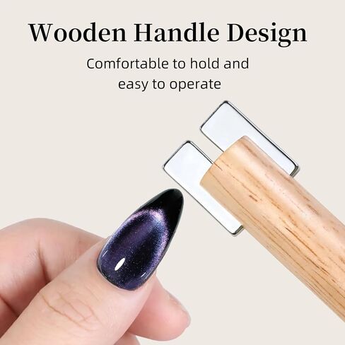 1Pc 4 IN 1 Cat Eye Magnet for Nails, Cat Eye nail Magnetic Wand, Cat Eye Gel Nail Polish Magnet, Manicure Design Tools DIY Salon Accessories in Saudi Arabia