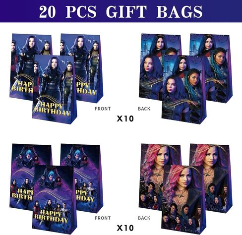 20pcs Descendants Goodie Bags, Descendants Themed Party Bags for Boys Girls Kids Party Decorations (Descendants) in Saudi Arabia