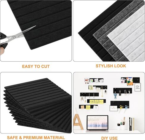 Bostin Bulletin Board 36 "× 24" لوحة كورك كبيرة للوحة الدبوس للدفع للمكتب 6 حزمة DIY صورة الألواح الزخرفية مربعات الجدران للمنزل ، رمادي فاتح in Kuwait