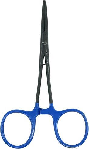 Kingfisher Accessory Fly Fishing Fat Finger Clamp Hemostat Forceps for Hook Removal, Blue, Straight in Saudi Arabia