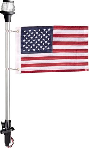 Young Marine All-Around LED Navigation Light with 2-Pin Standard Pole, 24" with Base in Saudi Arabia
