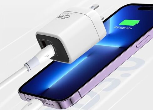 Fast 67W USB-C Charger - GaN Power Delivery - Dual USB-C Plus USB-A - Fast Compact Power Adapter for Laptops, Smart Phones, Tablets and Thousands of Other Devices (White) in Kuwait