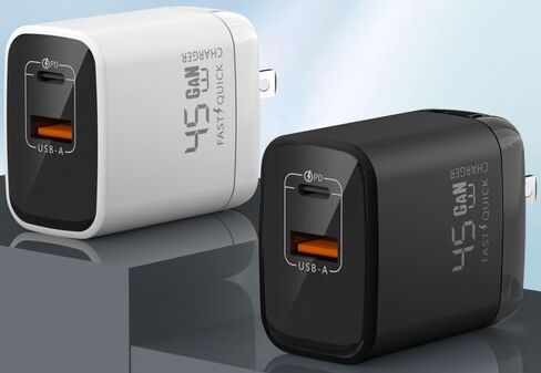 Fast 67W USB-C Charger - GaN Power Delivery - Dual USB-C Plus USB-A - Fast Compact Power Adapter for Laptops, Smart Phones, Tablets and Thousands of Other Devices (White) in Kuwait
