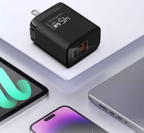 Fast 67W USB-C Charger - GaN Power Delivery - Dual USB-C Plus USB-A - Fast Compact Power Adapter for Laptops, Smart Phones, Tablets and Thousands of Other Devices (White) in Kuwait