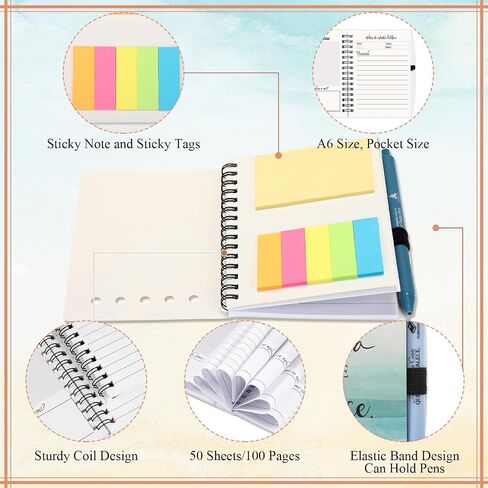 Kosiz 40 Pcs/ 20 Sets Christian Bible Verse Spiral Notebooks and Ballpoint Pens Church Religious Pocket Journal Notepad Gifts for Bible Study Group Supplies Mother's Day Believers(Watercolor,Nature) in Saudi Arabia