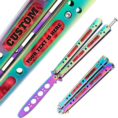 Grand Way ButterflyTrainer - New 2025 Practice Balisong Knives - Practice Balisong Knives NOT Real - NOT Sharp Blade Dull Trick CSGO Training - Navaja Mariposa - Gifts for Men Boys Girls K-06 N in Saudi Arabia