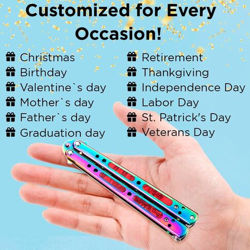 Grand Way ButterflyTrainer - New 2025 Practice Balisong Knives - Practice Balisong Knives NOT Real - NOT Sharp Blade Dull Trick CSGO Training - Navaja Mariposa - Gifts for Men Boys Girls K-06 N in Saudi Arabia