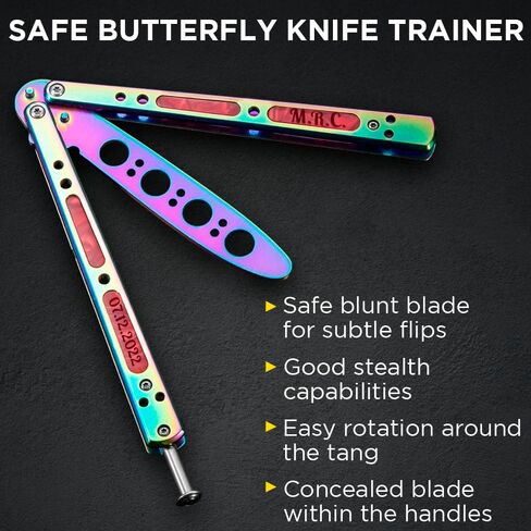Grand Way ButterflyTrainer - New 2025 Practice Balisong Knives - Practice Balisong Knives NOT Real - NOT Sharp Blade Dull Trick CSGO Training - Navaja Mariposa - Gifts for Men Boys Girls K-06 N in Saudi Arabia