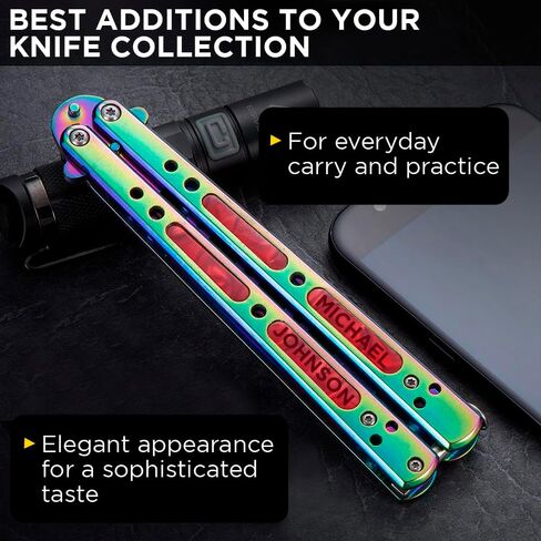 Grand Way ButterflyTrainer - New 2025 Practice Balisong Knives - Practice Balisong Knives NOT Real - NOT Sharp Blade Dull Trick CSGO Training - Navaja Mariposa - Gifts for Men Boys Girls K-06 N in Saudi Arabia