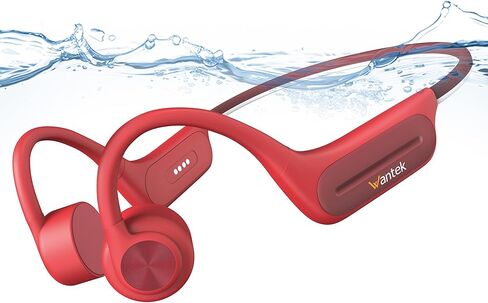 Wantek Bone Conduction Headphones,Open Ear Bluetooth Sport Headphones,Swimming Headphones Built-in 32GB MP3,Waterproof Headphones 8Hr Playtime for Swimming,Running,Cycling,Gym in Kuwait