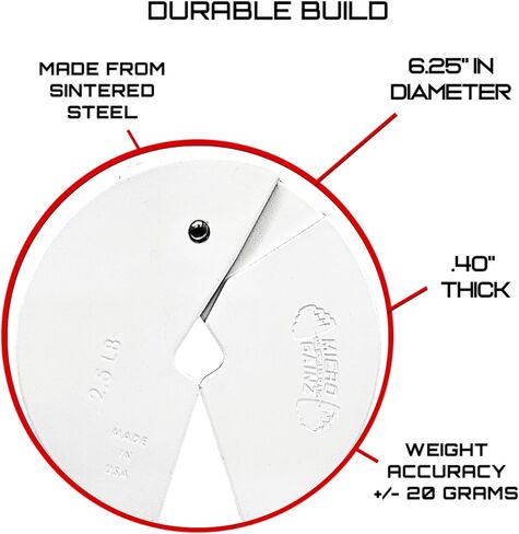 Micro Gainz Dumbbell Fractional 2.5 lb Weight Plate, Ideal for Micro Loading, (Choose Color) 2 Piece Fractional Weight Plates, Designed for Dumbbell Training, Made In USA in Saudi Arabia
