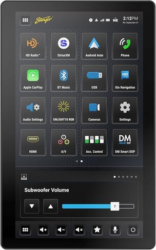 Stinger HORIZON10 10.1" Universal Car Stereo 1280x800 HD Touchscreen Car Radio, Wireless Apple CarPlay/Android Auto, Bluetooth 5.1, IP65 Weather-Resistant Display, HDMI Input, 4 Camera & 3 USB Inputs in Kuwait