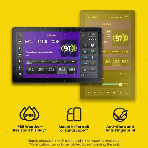 Stinger HORIZON10 10.1" Universal Car Stereo 1280x800 HD Touchscreen Car Radio, Wireless Apple CarPlay/Android Auto, Bluetooth 5.1, IP65 Weather-Resistant Display, HDMI Input, 4 Camera & 3 USB Inputs in Kuwait