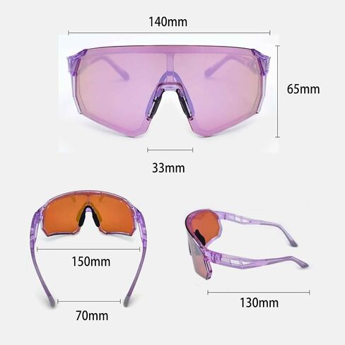 VeilGlam Pro Pickleball Glasses for Men, Amber Lenses Silver Mirrored Tinted Protective Eyewear UV Protection Safety Sunglasses ANSI Z87.1 Anti Fog Scratch Tennis Squash Racquetball Goggles in Kuwait