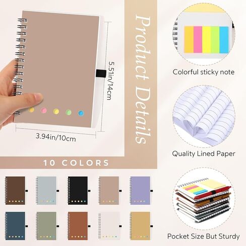 Chuangdi 20 Sets Teacher Appreciation Gift Bulk,Boho Aesthetic Notebook with Sticky Notes and Bamboo Pen for Graduation,Thank You Gifts for Employee,Coworker, Volunteers, Nurses, Team,Student(Boho) in Kuwait