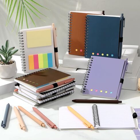 Chuangdi 20 Sets Teacher Appreciation Gift Bulk,Boho Aesthetic Notebook with Sticky Notes and Bamboo Pen for Graduation,Thank You Gifts for Employee,Coworker, Volunteers, Nurses, Team,Student(Boho) in Kuwait