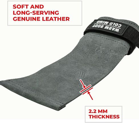 WARM BODY COLD MIND Leather Hand Grips - NO Holes for Weightlifting, Powerlifting, Gymnastics, Cross Training, Pull-Ups, Weight Lifting, Wrist and Palm Protection in Saudi Arabia