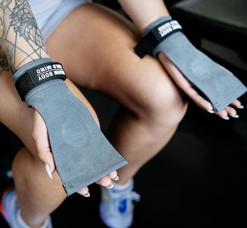 WARM BODY COLD MIND Leather Hand Grips - NO Holes for Weightlifting, Powerlifting, Gymnastics, Cross Training, Pull-Ups, Weight Lifting, Wrist and Palm Protection in Saudi Arabia