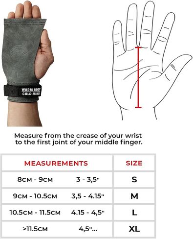WARM BODY COLD MIND Leather Hand Grips - NO Holes for Weightlifting, Powerlifting, Gymnastics, Cross Training, Pull-Ups, Weight Lifting, Wrist and Palm Protection in Saudi Arabia