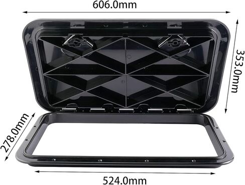 Amarine Made Boat Hatch 24" X 14", 180 Degree Lid Hinge Boat Deck Hatch, Marine Hatch with Non Slip Surface, Durable Construction Boat Access Hatch & Lid, Weatherproof and Easy to Install in Kuwait