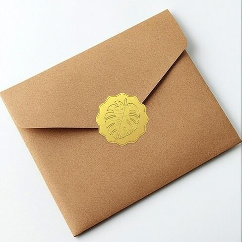 Peacoblue Gold Foil Sticker Seal Embossed Dragon 2 Inch 100Pcs, Self Adhesive Golden Around Embossing Decals for Invitation Certificate Envelope Seal Gift Card Decoration in Saudi Arabia