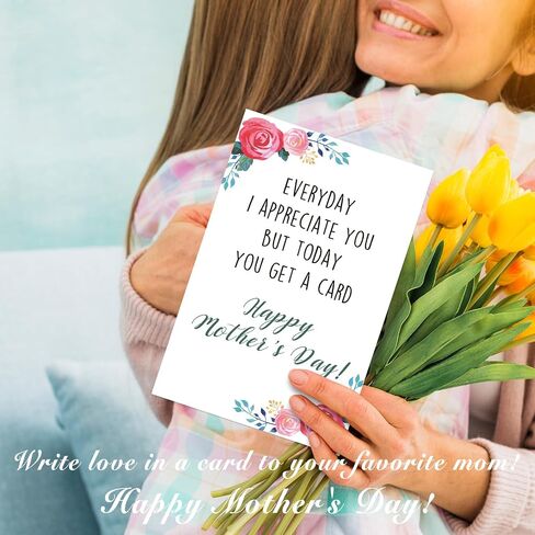 Funny Mother’s Day Card for Mom Grandma Wife, Cute Mother’s Day Gift from Daughter Son Husband (Every Day I Appreciate You, but Today You Get a Card) in Saudi Arabia