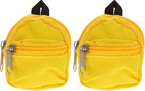 EXCEART 2pcs Doll Backpack Mini School Supplies for Dolls Mini House Supply Doll Cloth Backpack Mini Backpack Decor Backpack for Dolls Doll Bag Polyester Micro Scene Household in Saudi Arabia