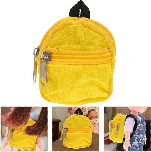 EXCEART 2pcs Doll Backpack Mini School Supplies for Dolls Mini House Supply Doll Cloth Backpack Mini Backpack Decor Backpack for Dolls Doll Bag Polyester Micro Scene Household in Saudi Arabia