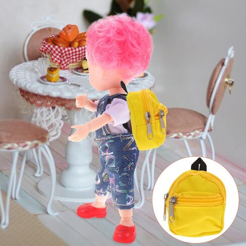 EXCEART 2pcs Doll Backpack Mini School Supplies for Dolls Mini House Supply Doll Cloth Backpack Mini Backpack Decor Backpack for Dolls Doll Bag Polyester Micro Scene Household in Saudi Arabia