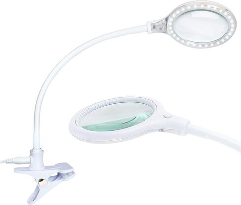 Brightech LightView Flex Magnifying Desk Lamp, 1.75X Light Magnifier, Adjustable Magnifying Glass with Light for Crafts, Reading, Close Work in Saudi Arabia
