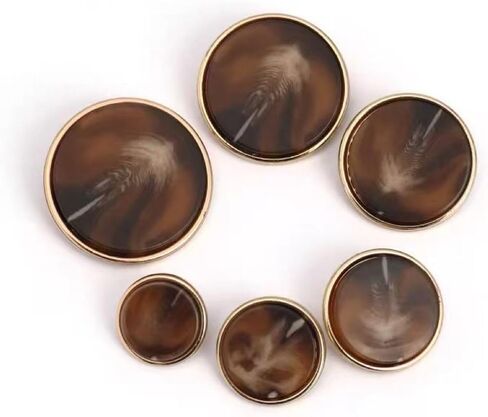 5 PCS Fashion Metal Pattern Round Button Arrow Pattern Button for Clothes Sewing Crafts Decoration (White, 20mm) in Saudi Arabia