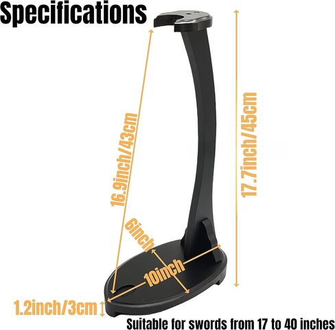 Eforlife Sword Stand Vertical Samurai Sword Katana Tanto Holder Stand Display Swan Shape 23cm / 44cm / 58cm in Kuwait