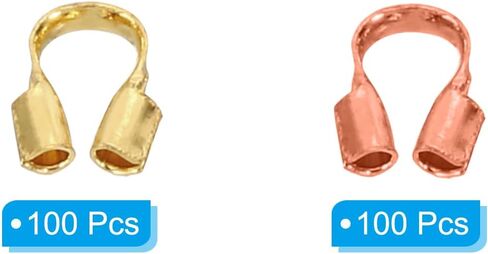 PATIKIL 0.7mm Hole Wire Guard Thread Protector Set, 200Pcs Alloy U Shape Loop for Jewelry Making Necklace Bracelet Earring DIY Crafts Accessories, Bronze, Red Copper Color in Kuwait