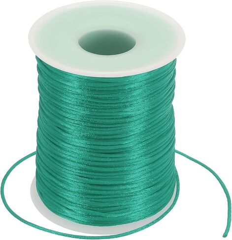 PATIKIL 1.5mm x 109 Yard Nylon Satin Cord, Nylon Beading String Knotting Cord Chain Braided Rope for Bracelets Jewelry Trim Chinese Knot, Gold in Saudi Arabia