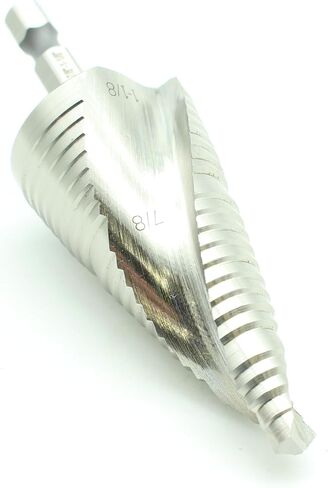 TEMO M35 Cobalt Step Drill Double Flute, 6 Size From 3/16 Inch To 1/2 Inch, 1/4 Inch Hex Shank in Kuwait