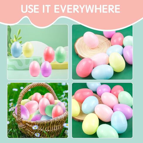24pcs 2.3 "بيض عيد الفصح القابل للملء ، بيض بلاستيكي فارغ مشرق ملون لصيد عيد الفصح ، بيض مفاجئ ، حشوات سلة عيد الفصح in Kuwait