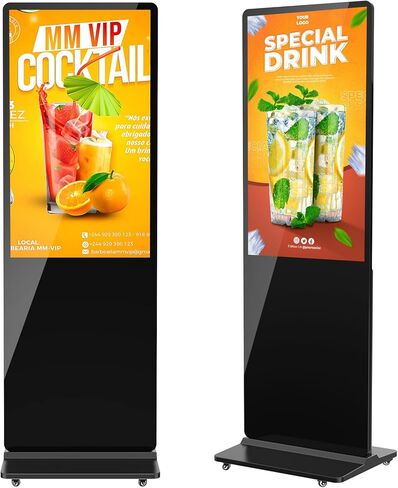 Touch Screen Digital Kiosk, 55 Inch Interactive Digital Signage Display for Retail, Mall, Office Lobby, Events, Advertising Board with Built-in Media Player in Kuwait