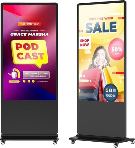 Touch Screen Digital Kiosk, 55 Inch Interactive Digital Signage Display for Retail, Mall, Office Lobby, Events, Advertising Board with Built-in Media Player in Kuwait