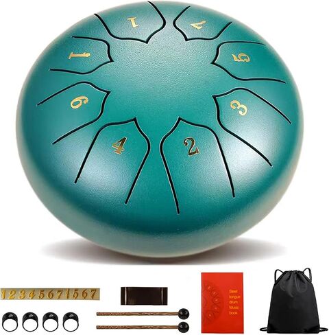 Handpan Drum, Handpan Drums for Adults, 22-Inch 9-Notes 440Hz D Minor Kurd Handpan, Handpan Instrument with Soft Handpan Bag, 2 Handpan Mallets, Handpan Stand and Dust-Free Cloth (Gold) in Kuwait