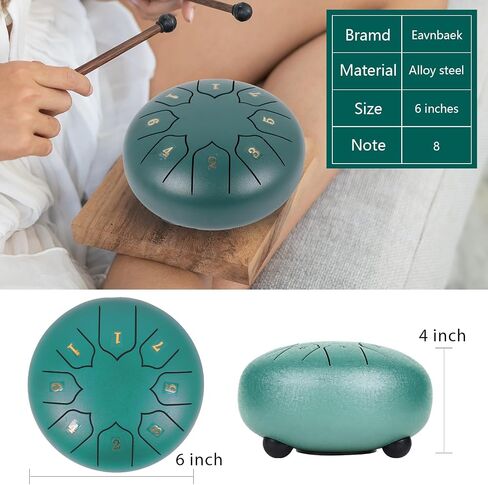 Handpan Drum, Handpan Drums for Adults, 22-Inch 9-Notes 440Hz D Minor Kurd Handpan, Handpan Instrument with Soft Handpan Bag, 2 Handpan Mallets, Handpan Stand and Dust-Free Cloth (Gold) in Kuwait
